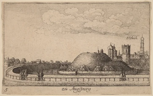Augsburg by Wenceslaus Hollar, print, 1635