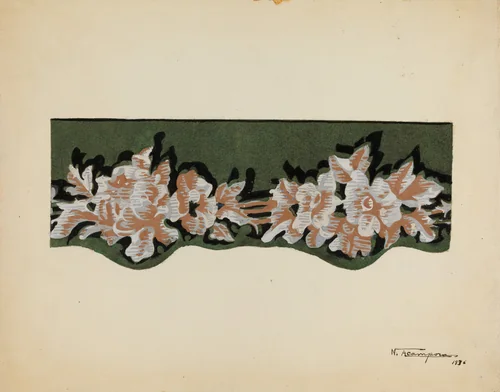 Wall Paper Border by Nicholas Acampora, index of american design, 1936