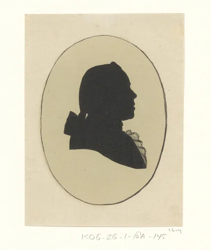 Silhouetportret van een onbekende man by Joseph Adolf Schmetterling, drawing, 1785