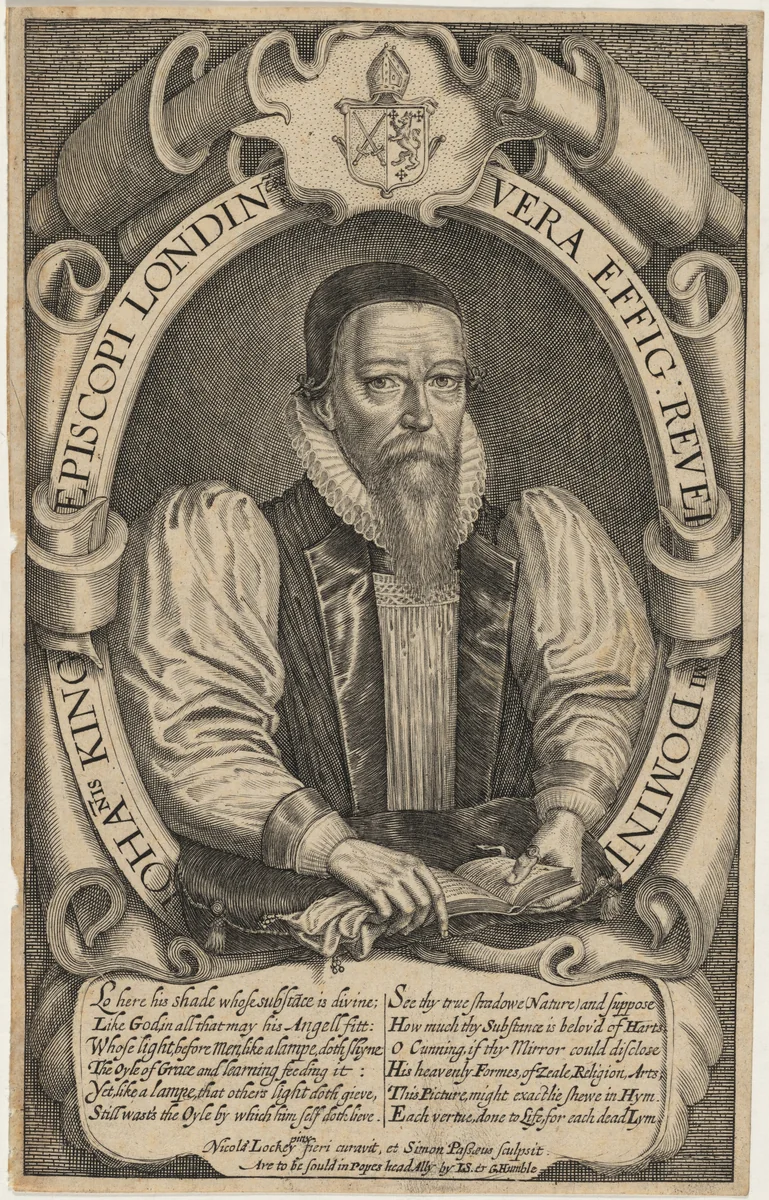John King, Bishop of London by Simon van de Passe, print, 1595-1647