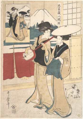 Two Tori-oi, or Itinerant Women Musicians of the Eta Class by Kitagawa Utamaro (喜多川歌麿), print, 1754-1806