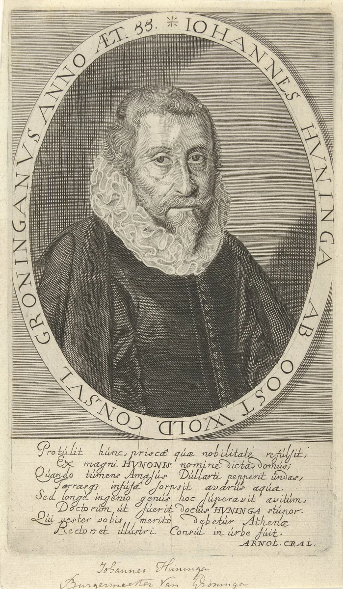 Portret van Johannes Epinus Hunynga by Steven van Lamsweerde, print, 1654