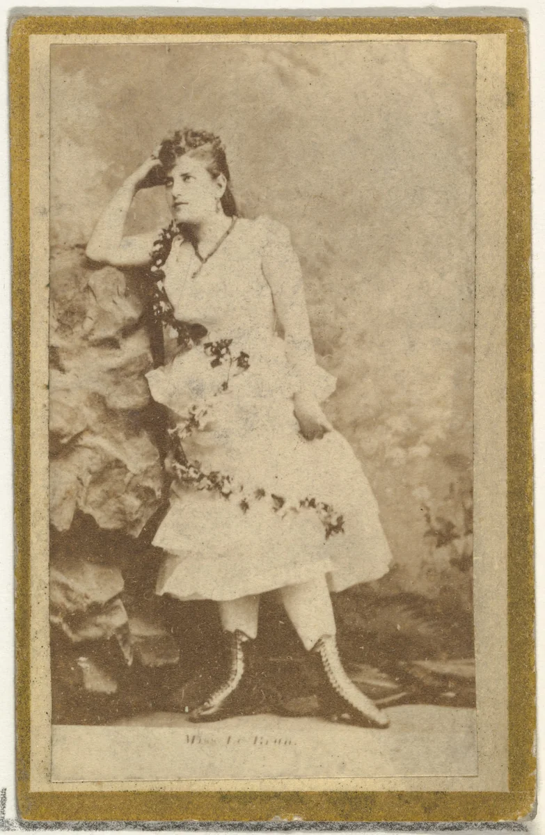From the Actresses and Celebrities series (N60, Type 2) promoting Little Beauties Cigarettes for Allen & Ginter brand tobacco products by Allen & Ginter, photograph, 1887