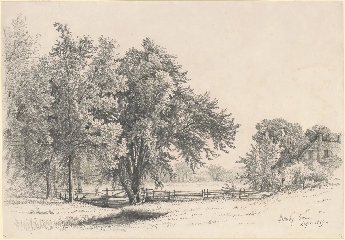 Granby, Connecticut by James Renwick Brevoort, drawing, 1869