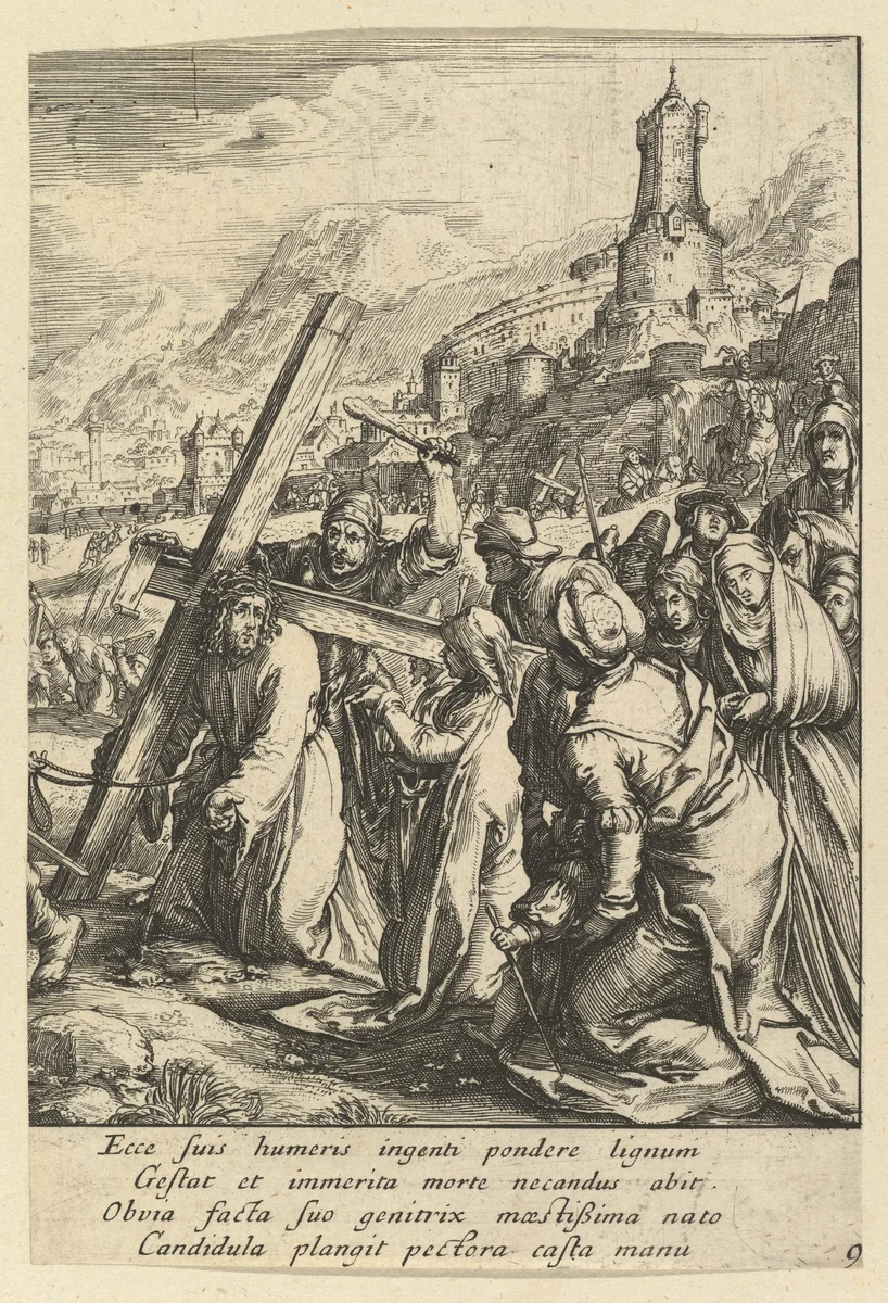 Christ Carrying the Cross, from "The Passion of Christ" by Nicolas Cochin, print, 1610-1700