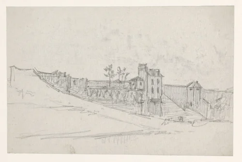 Trappen op Montmartre by Georges Michel, drawing, 1773-1843