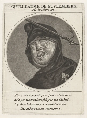 Portret van bisschop Wilhelm Egon von Fürstenberg-Heiligenberg by Jacob Gole, print, 1691