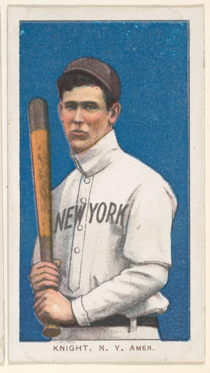 Knight, New York, American League, from the White Border series (T206) for the American Tobacco Company by American Tobacco Company, print, 1909-1911