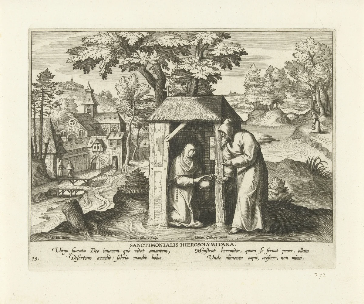 Heilige vrouw van Jerusalem by Unknown, print, 1570-1618
