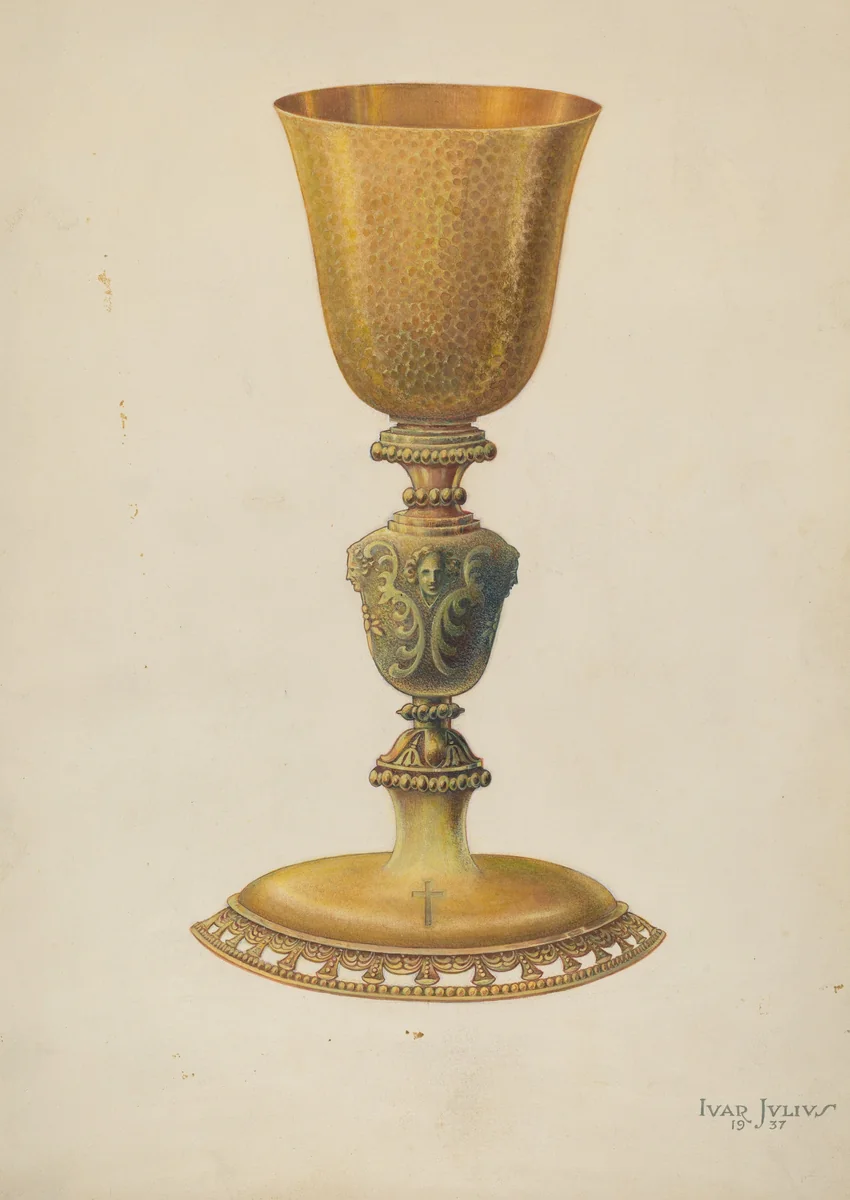 Chalice by Ivar Julius, index of american design, 1937