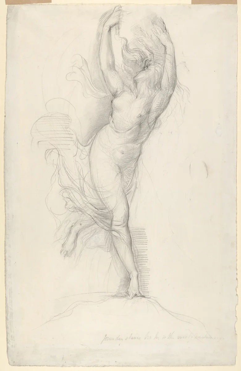 "Jocund Day Stands Tip Toe on the Misty Mountain Tops" (Shakespeare, Romeo and Juliet, Act 3, Scene 5) by George Richmond, drawing, 1825-1835