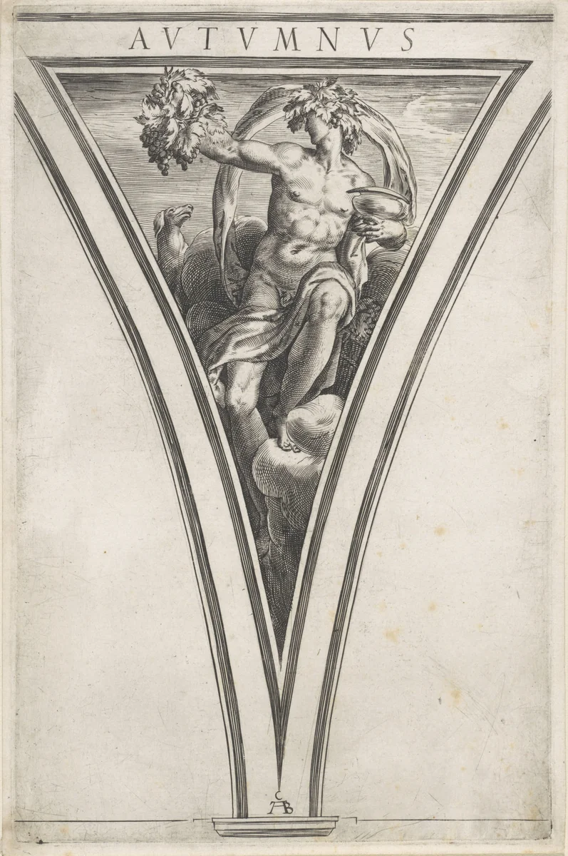 Herfst by Unknown, print, 1563-1615