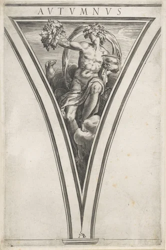 Herfst by Unknown, print, 1563-1615