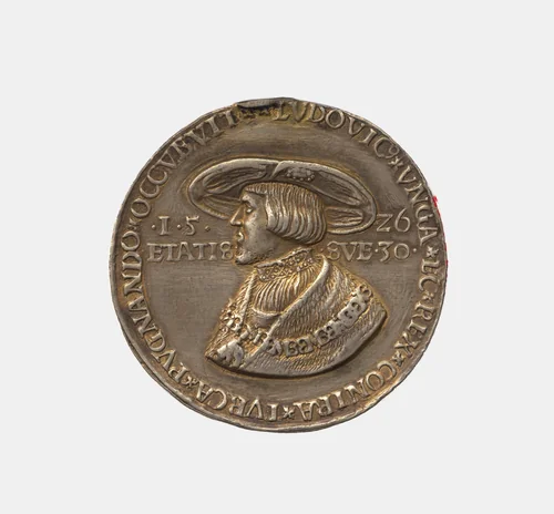 Louis II 1506-26, King of Hungary 1516-26, and his wife Maria (1505–1558), sister of Charles V by Michael Hohenauer, metalwork, 1526