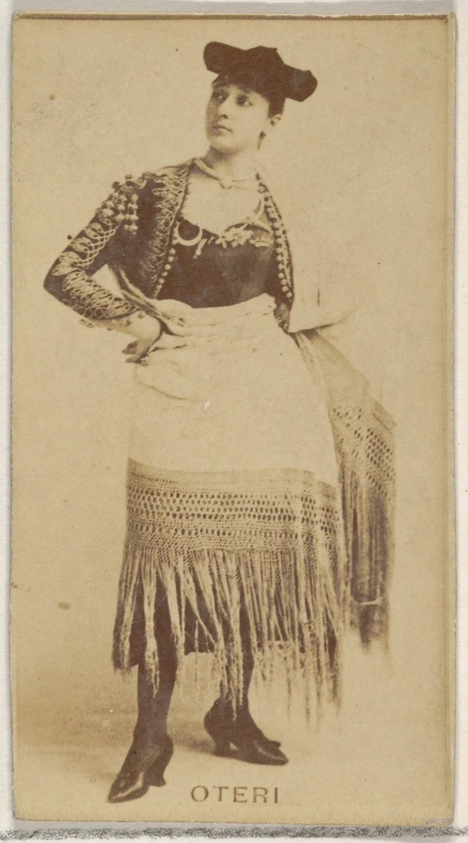Oteri, from the Actors and Actresses series (N45, Type 8) for Virginia Brights Cigarettes by Allen & Ginter, photograph, 1885-1891