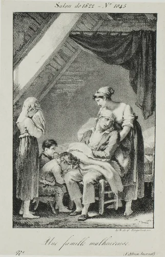 A Miserable Family by Pierre-Paul Prud'hon
Constance Mayer
Gottfried Engelmann, print, 1822