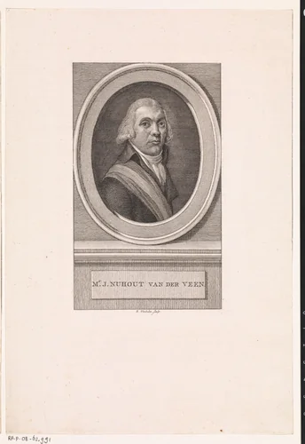 Portret van Joachim Nuhout van der Veen by Reinier Vinkeles, print, 1786-1809
