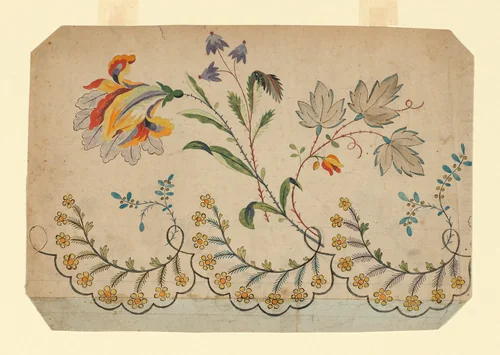 Design for a Woven, Printed, or Embroidered Dress or Skirt Border by Probably France, other, 1800-1850