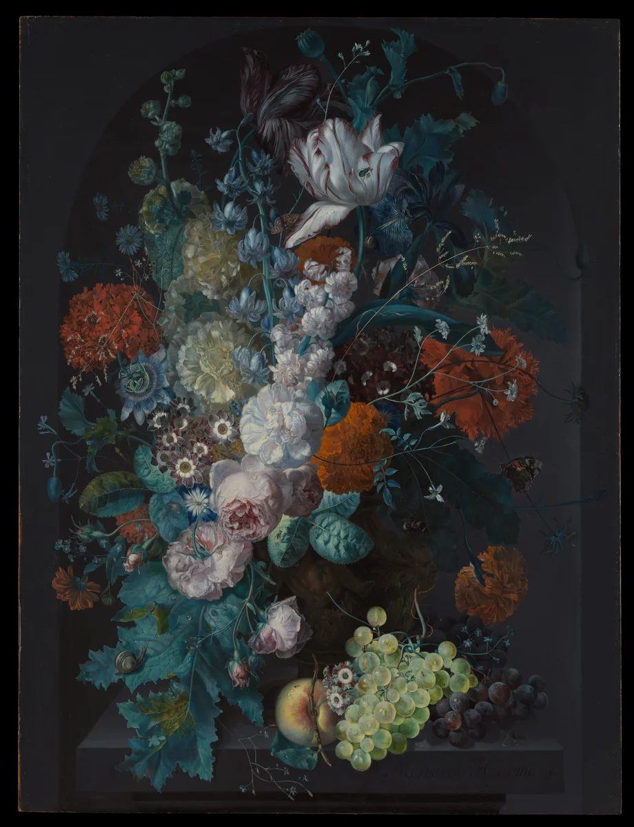 A Vase of Flowers by Margareta Haverman, painting, 1716