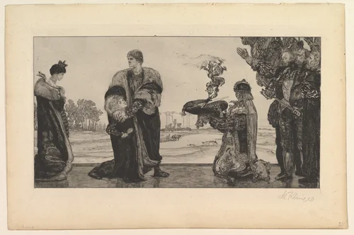 Herrscher, from the series Vom Tode Zweiter Teil by Max Klinger, print, 1903-1904
