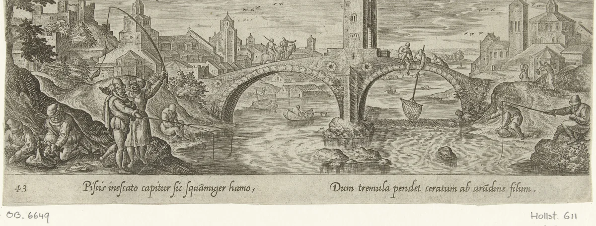 Hengelsport by Unknown, print, 1582-1633