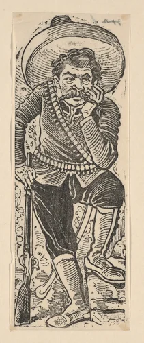 Emiliano Zapata by José Guadalupe Posada, print, 1906-1916