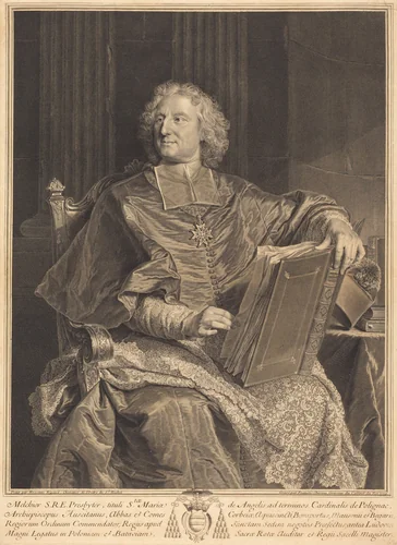 Cardinal de Polignac by François Chereau, print, 1729