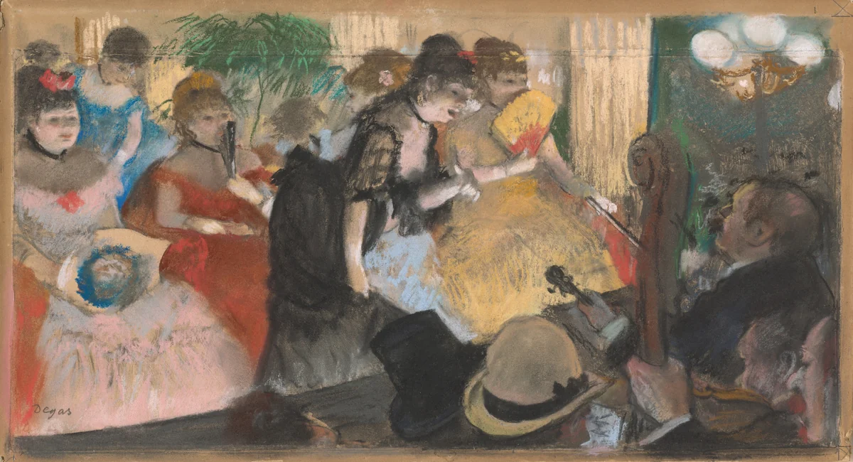 Café-Concert by Edgar Degas, drawing, 1876-1877