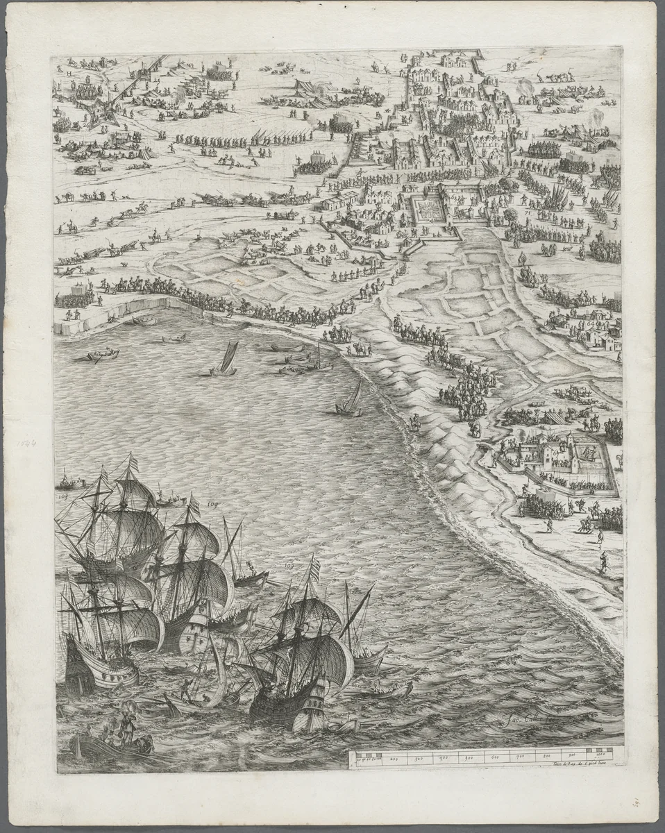 The Siege of La Rochelle: Plate 12 by Jacques Callot, print, 1628-1630