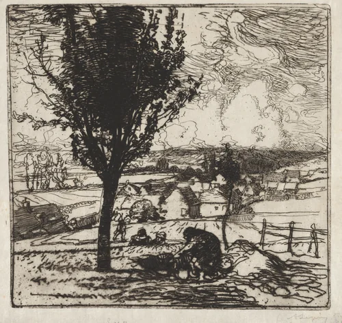Veu de Jouy-le-Moutier by Auguste Louis Lepère, print, 1893