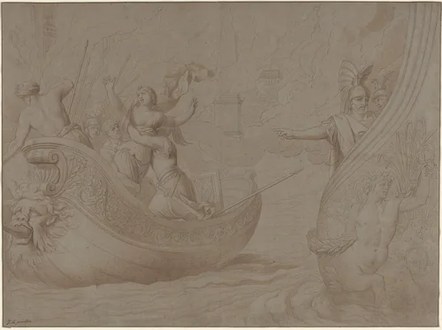 The Abduction of Helen of Troy by Jean Lepautre, drawing, 1618-1682