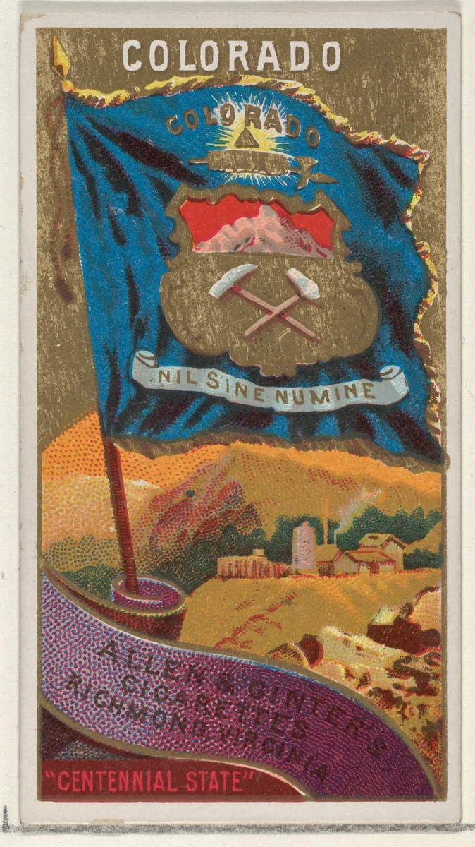 Colorado, from Flags of the States and Territories (N11) for Allen & Ginter Cigarettes Brands by Allen & Ginter, print, 1888