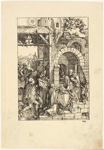The Adoration of the Magi, from The Life of the Virgin by Albrecht Dürer, print, 1503