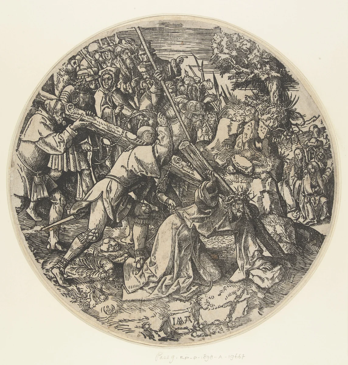 Kruisdraging by Unknown, print, 1517-1533