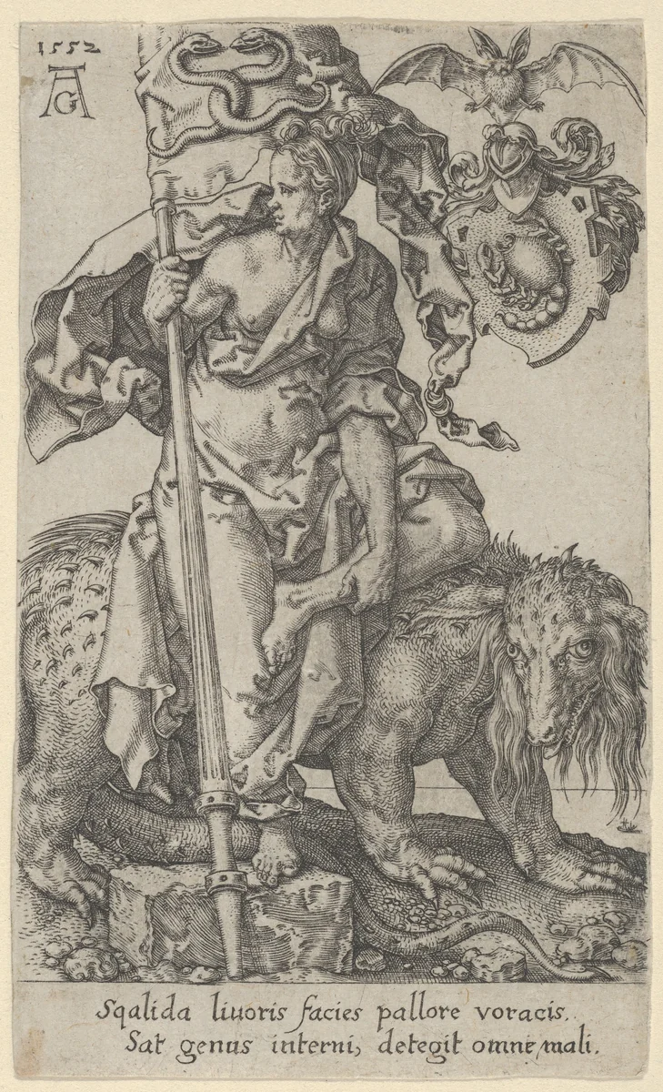Envy, from The Vices by Heinrich Aldegrever, print, 1552
