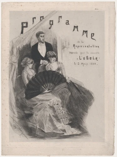 Program for the Performance of' "L'Obole" by Henri Boutet, print, 1882