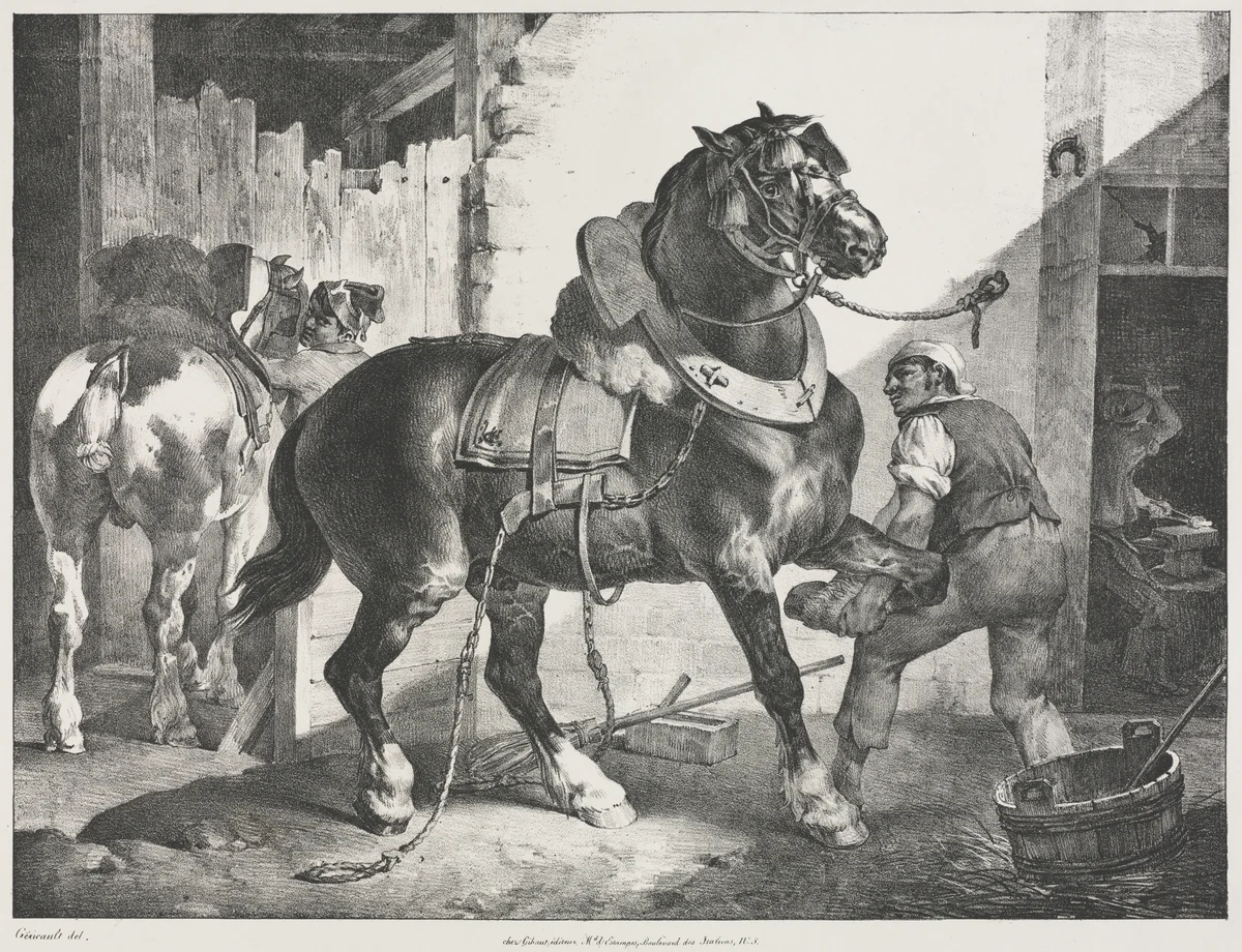 The French Blacksmith by Théodore Géricault, print, 1822