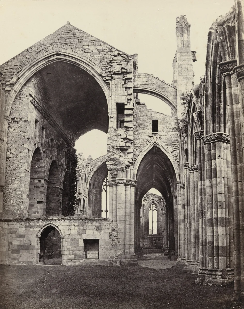 Melrose Abbey, Interior by Francis Frith, photograph, 1860