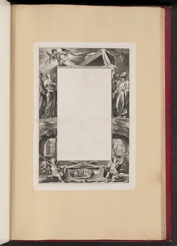 Border Illustration with Saints and Scenes from the Life of Christ by Netherlandish 17th Century, print, 1613-1646