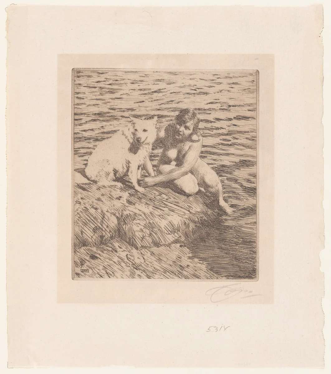 Sappo by Anders Zorn, print, 1917
