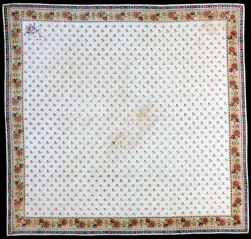 Handkerchief by France, textile, 1701-1750