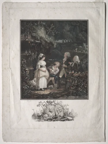 Annette and Lubin by Philibert Louis Debucourt, print, 1789