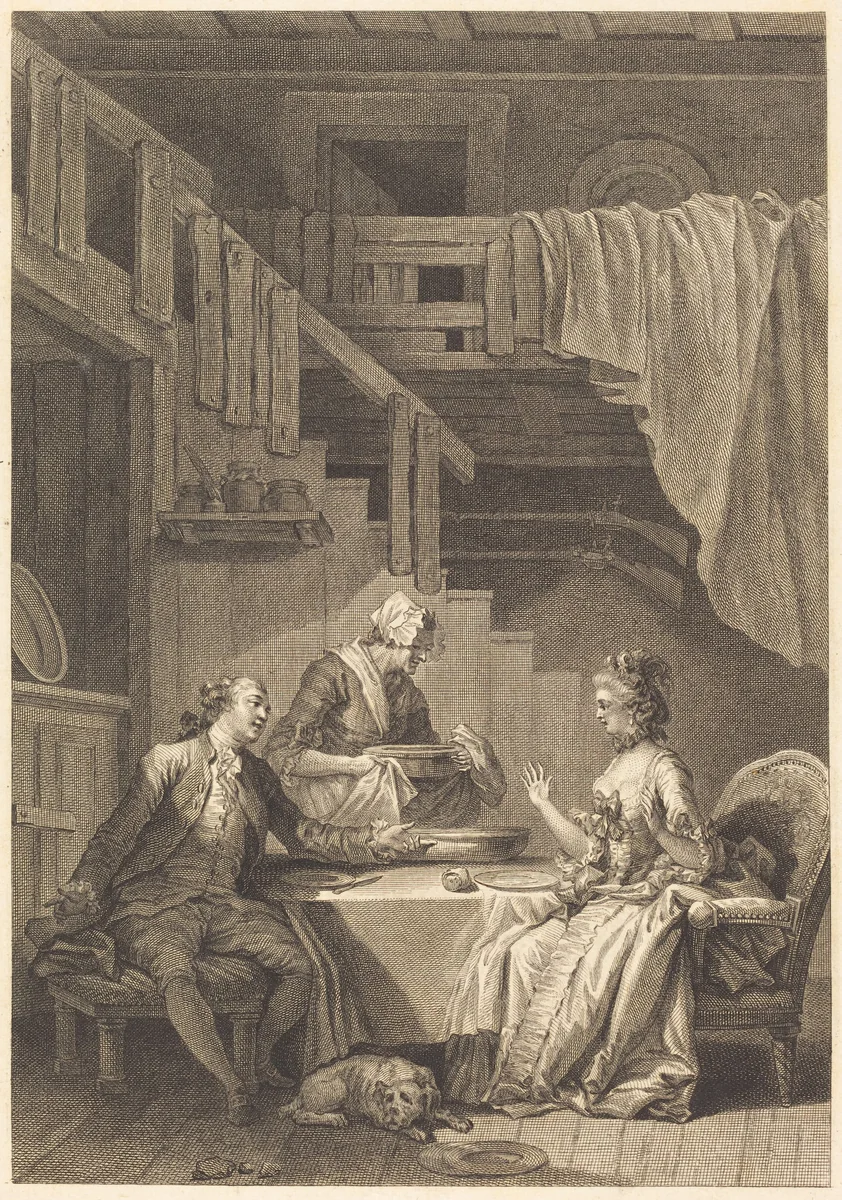 Le faucon by Jean-Baptiste Tilliard, print, 1741-1808