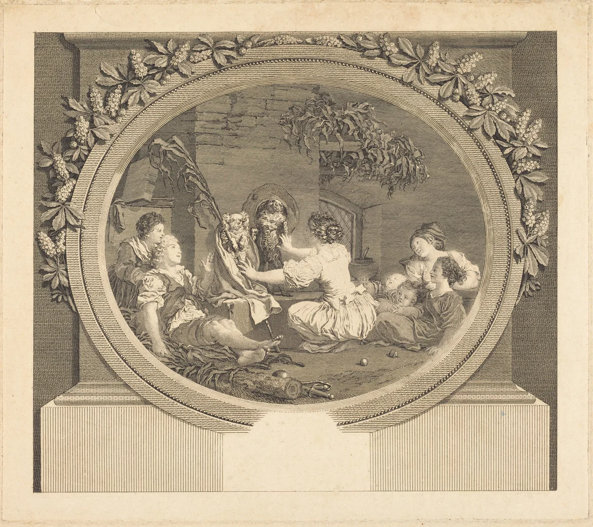 L'Education fait tout by Nicolas Delaunay; Jean Honoré Fragonard, print, 1791