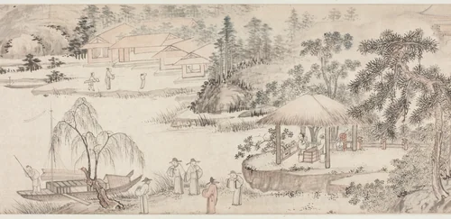 Parting at the Gate of the Capital by Yao Shou, drawing, 1423-1495