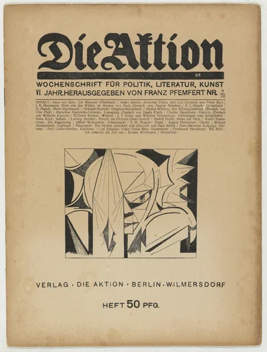 Die Aktion, vol. 6, no. 9/10 by Karl Schmidt-Rottluff, periodical, 1916