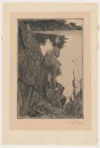 Bather (Evening) III by Anders Zorn, print, 1896