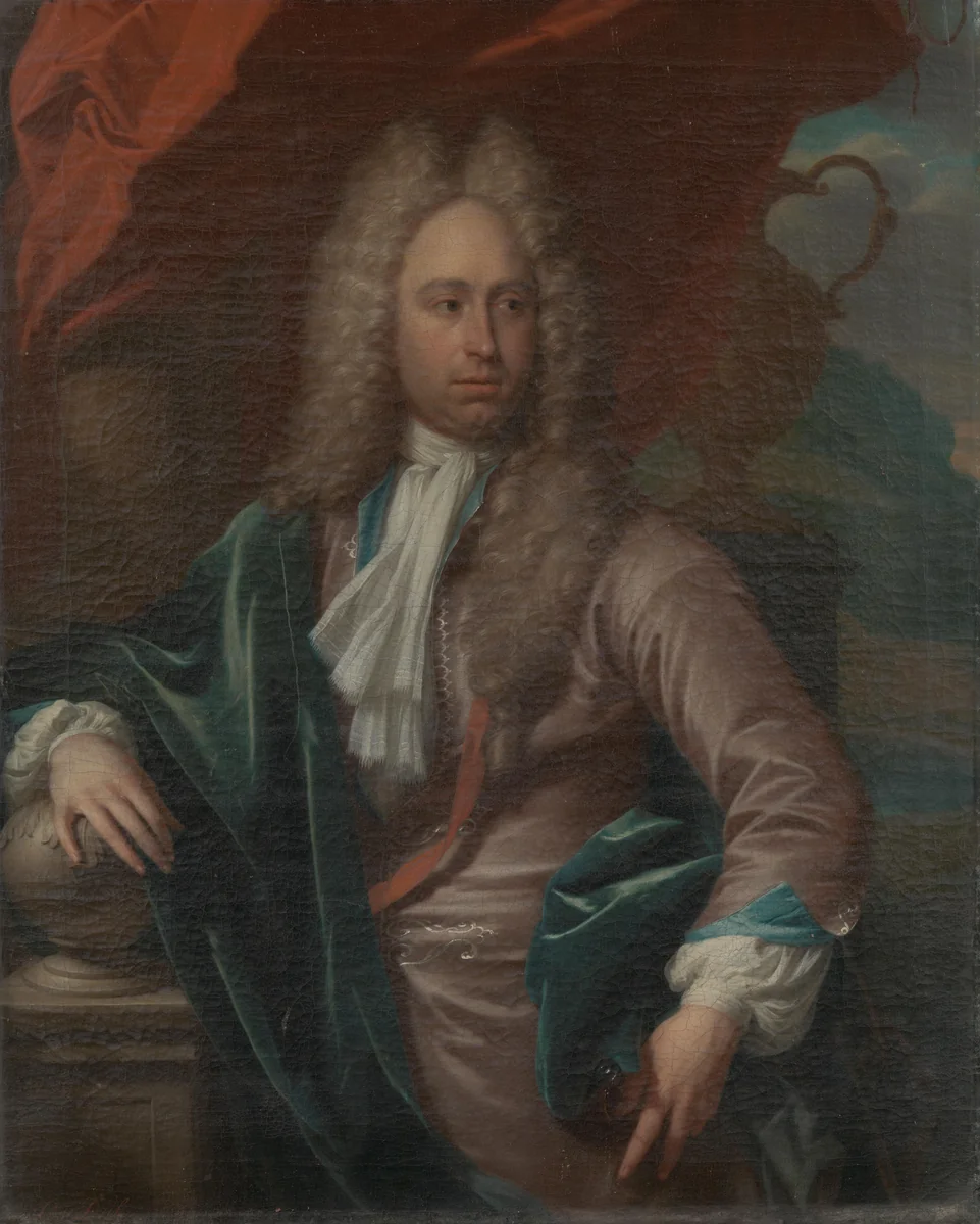 Portrait of Caspar Adriaen Parduyn (1685-1735), Bailiff of Middelburg by Philip van Dijk, painting, 1705-1753