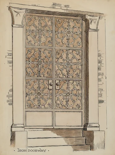 Wrought and Cast Iron Doorway by Al Curry, index of american design, 1936