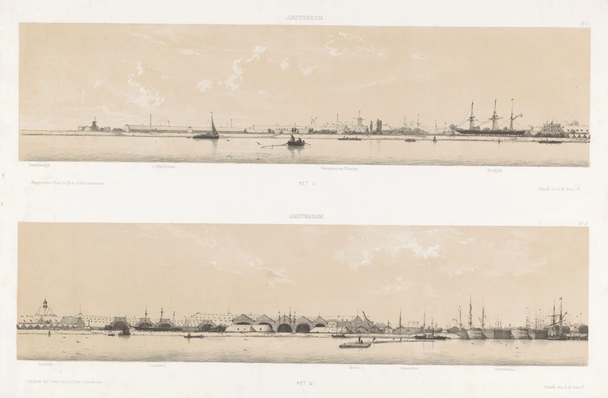 Profiel van Amsterdam by Johan Conrad Greive, print, 1860